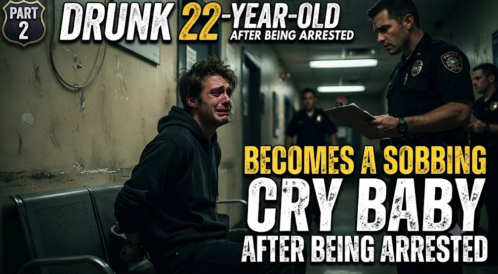 Drunk 22-Year-Old Becomes a Sobbing Cry Baby After Being Arrested